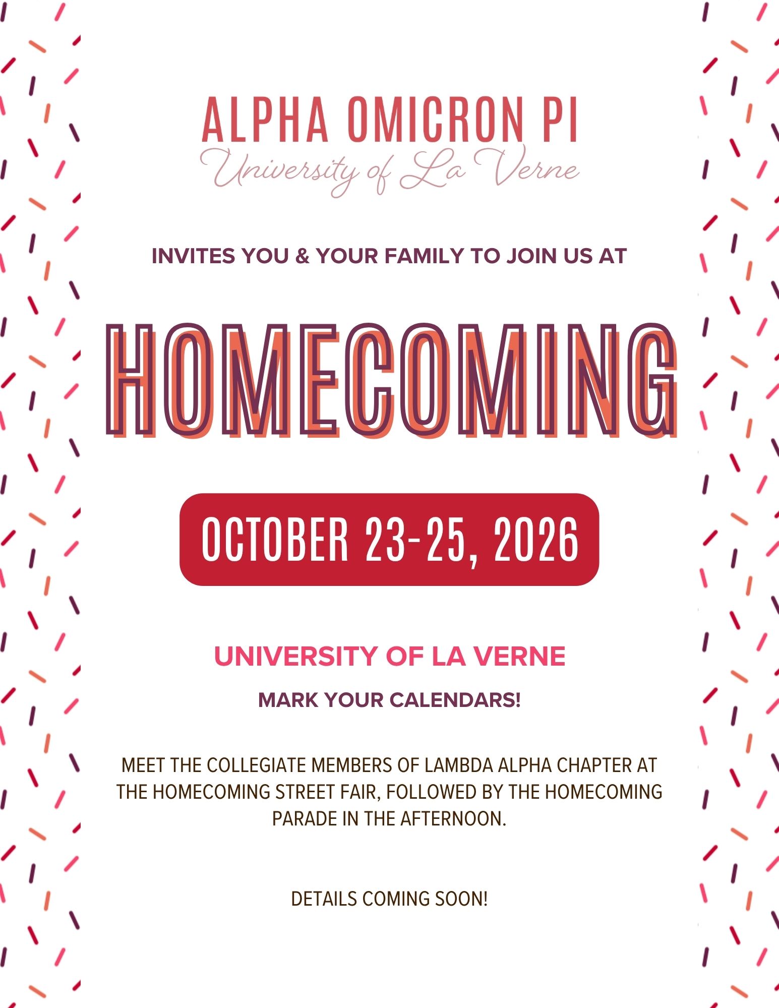 AOII ULV Homecoming 2026